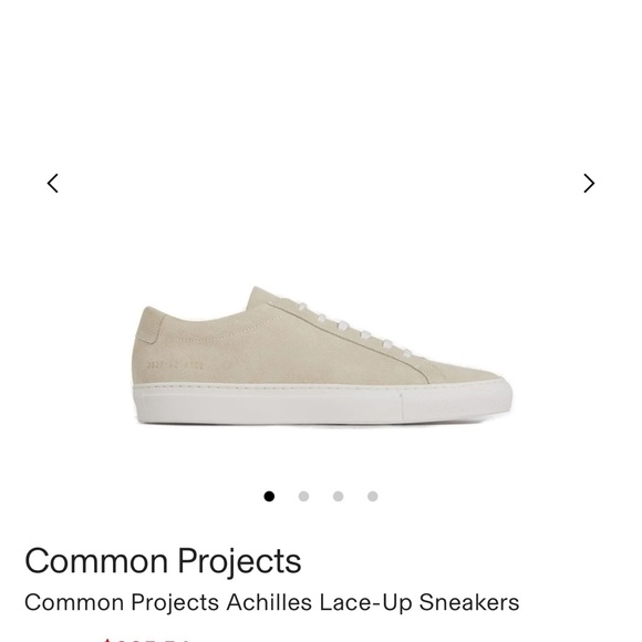 Common Projects Achilles Lace Up Sneakers Nude Size EU 37 Women - Picture 6 of 6